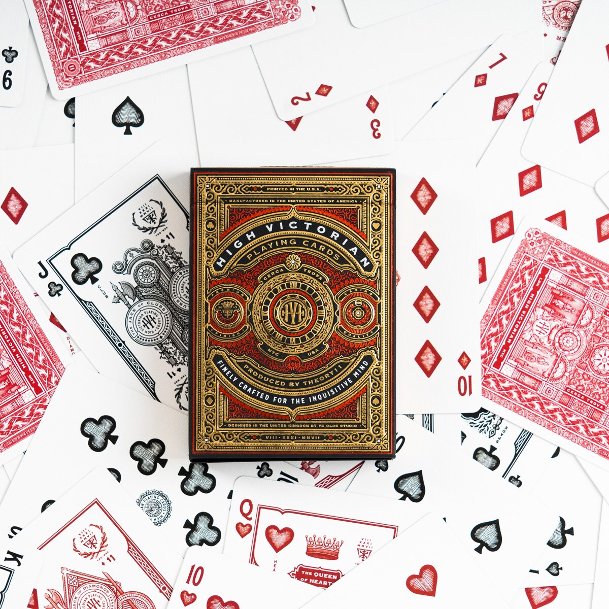 Baralho de póker Theory 11 Victorian Red 3