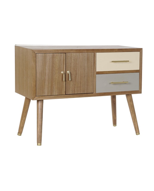 Imagen 0 de Mueble tv paulownia metal 90 x 34 x 66,5 gris