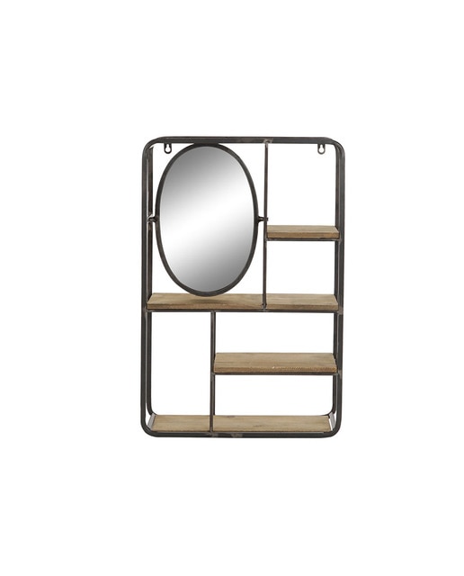 Imagen 0 de Estanteria metal mdf 39,5 x 13,2 x 60,3 marrón claro