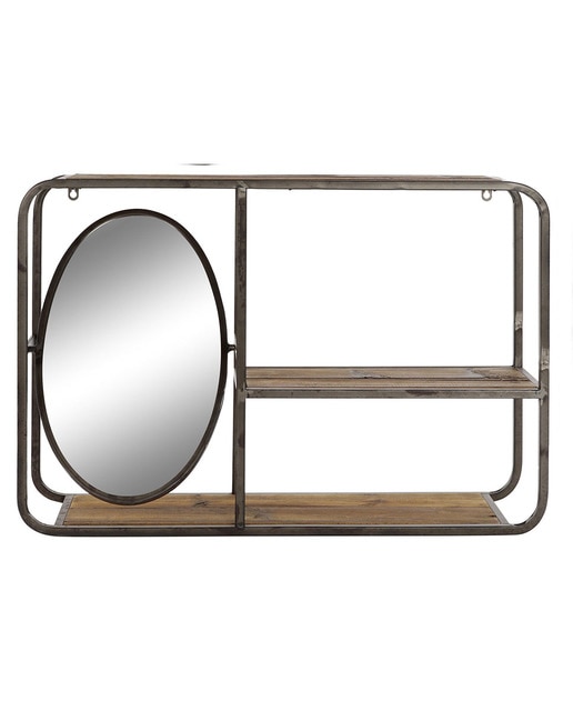 Imagen 0 de Estanteria madera metal 73 x 19 x 50 marrón oscuro