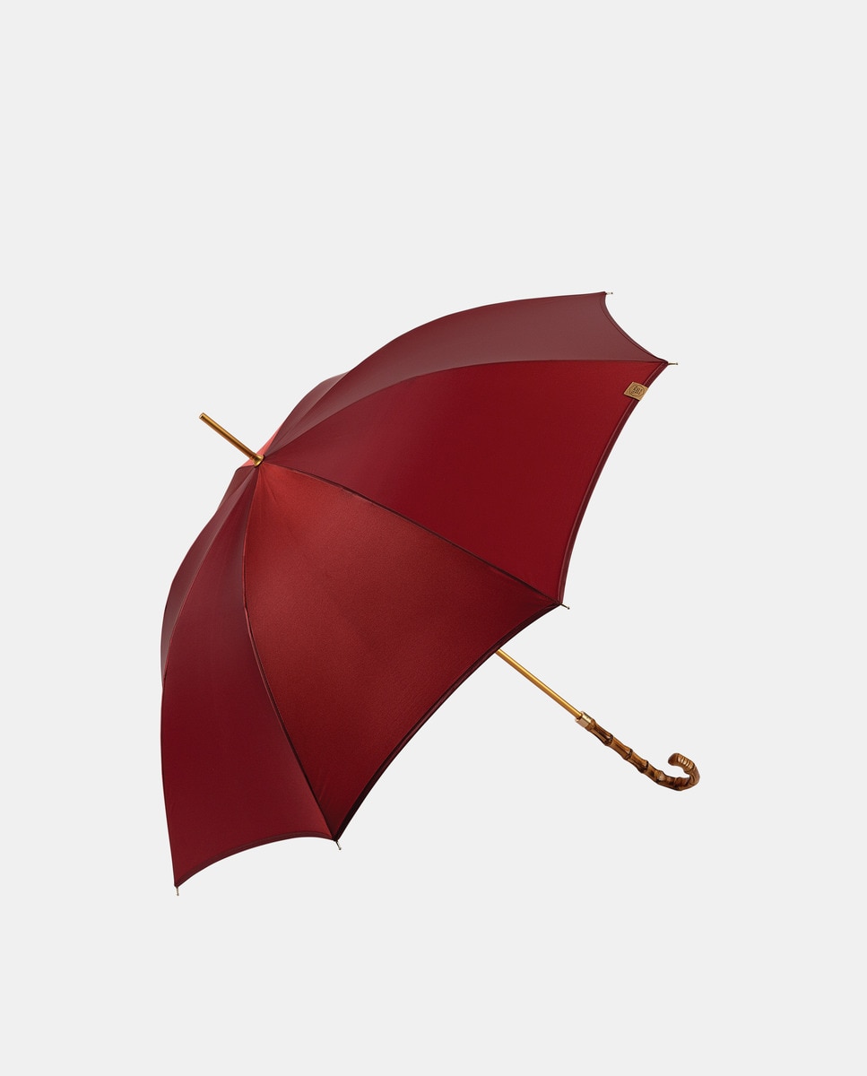 Guarda-Chuva Comprido Automático com Proteção Solar - Bordeaux Grená-1