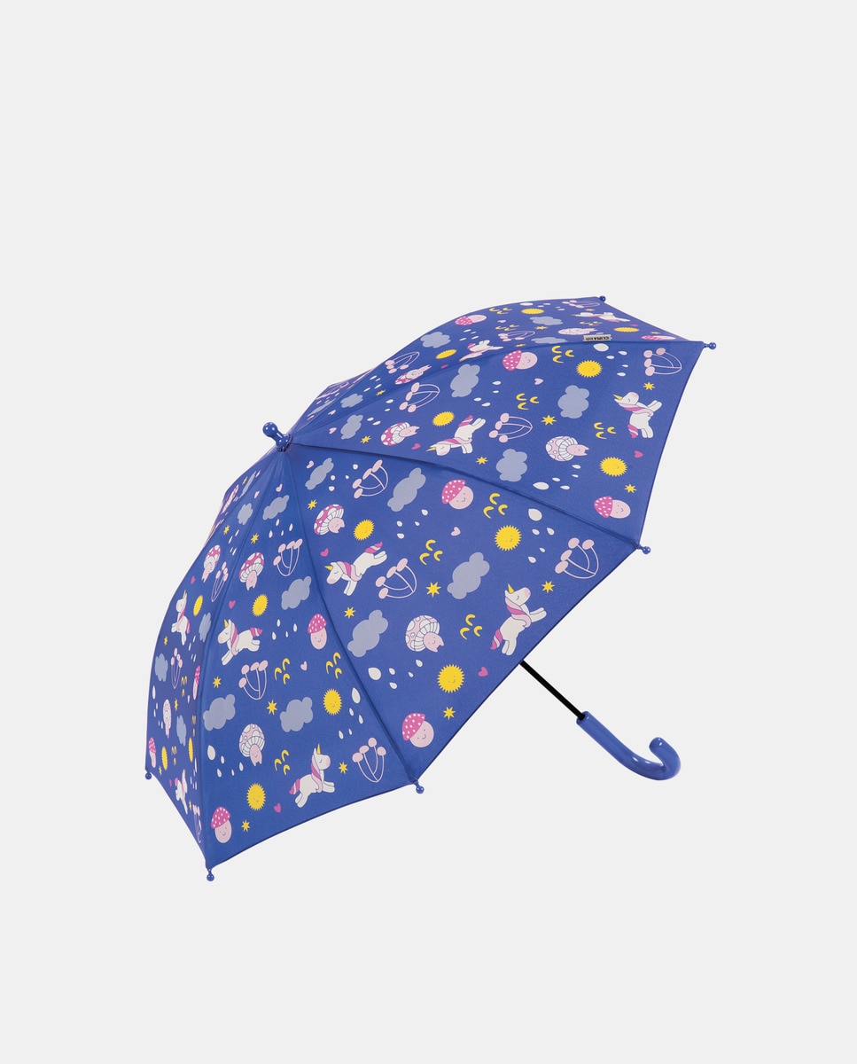 Imagem 0 de Guarda-Chuva Infantil Comprido Manual com Estampado - Azul