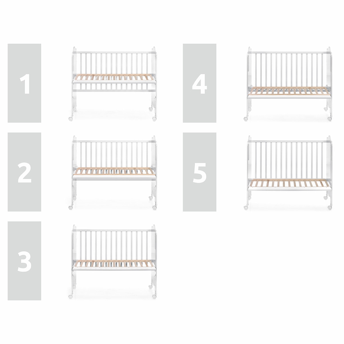 Kit Co-sleeping 5P - Branco Mate Branco-3