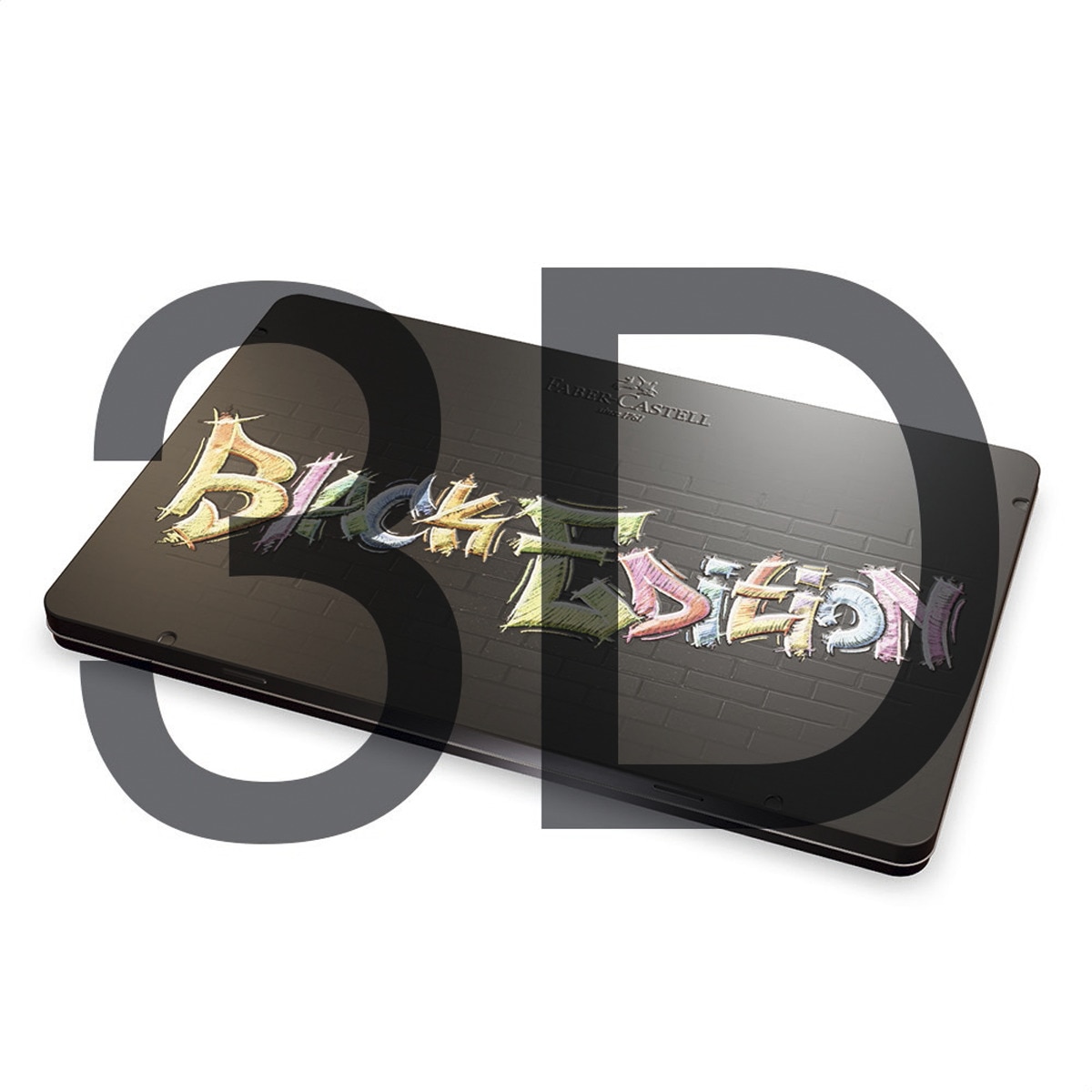 Caja de metal 36 lapiceros mina super suave colores brillante Black Edition Faber-Castell multicolor Multicolor-5