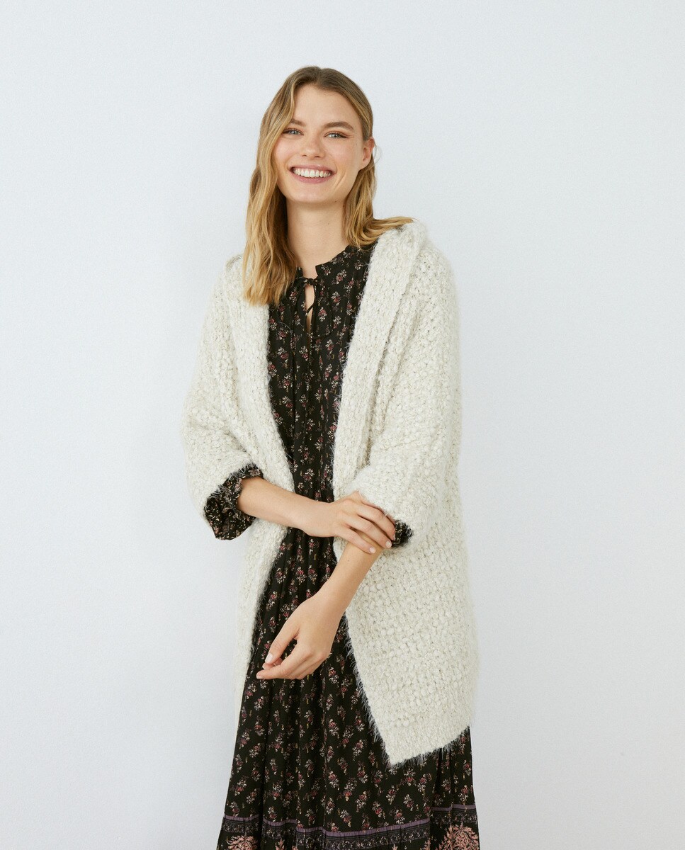 Cardigan long avec capuche