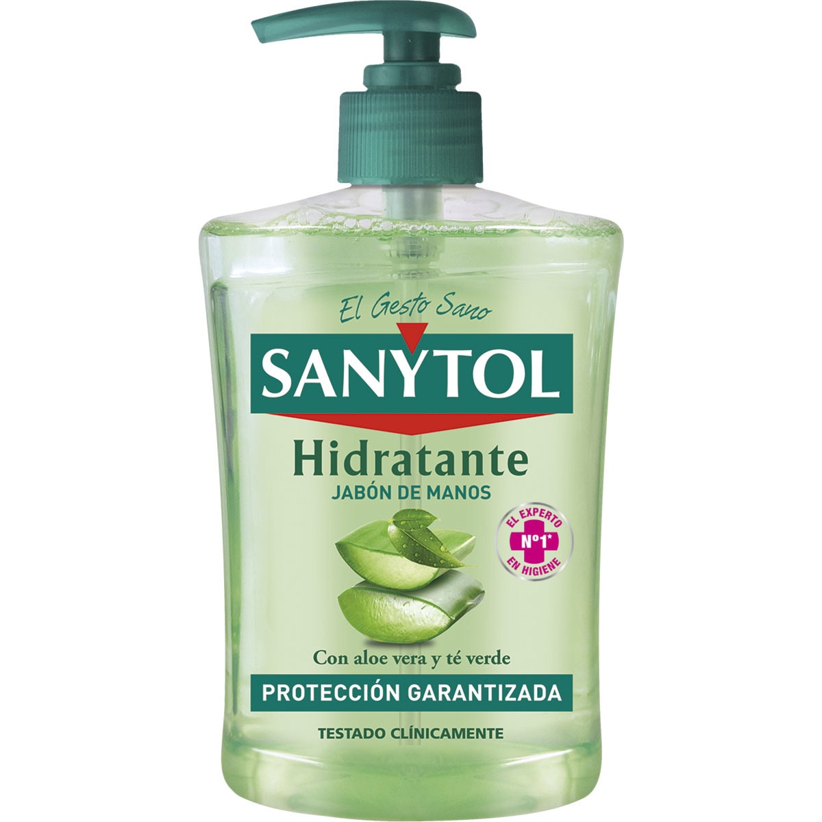 jabón de manos Hidratante con aloe vera y té verde dosificador 500 ml