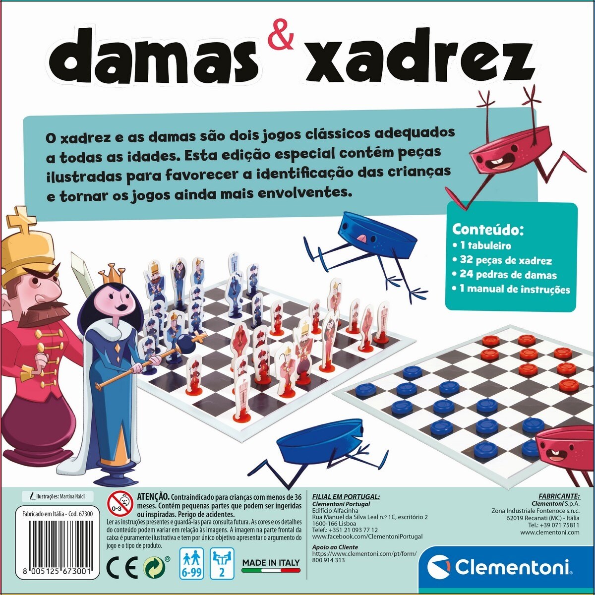 Jogo Xadrez + Damas 3