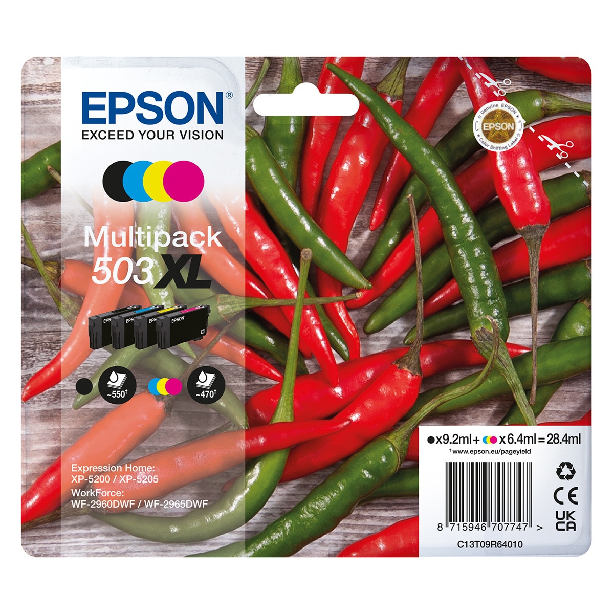Multipack 4 cartuchos originales Epson 503 XL 4 colores (T09R640) 1