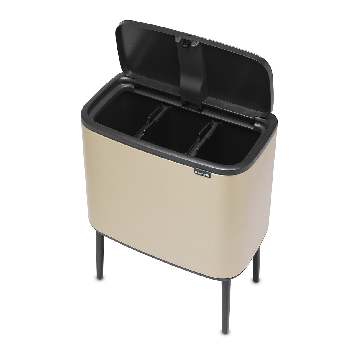 Balde do Lixo para Reciclagem BO Touch Bin 3 X 11 L Champanhe-4