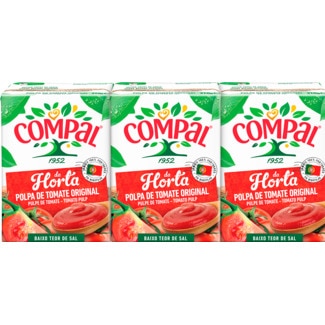 Polpa de Tomate da Horta Pack 3 unidades embalagem 630 g - Compal