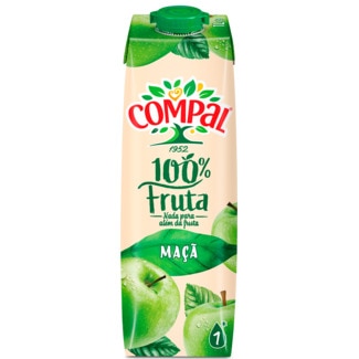 Sumo Maçã 100% embalagem 1 L - Compal