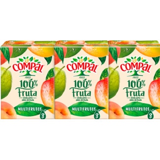 Multifrutos 100% Fruta Pack 3 embalagem 200 ml cl - Compal