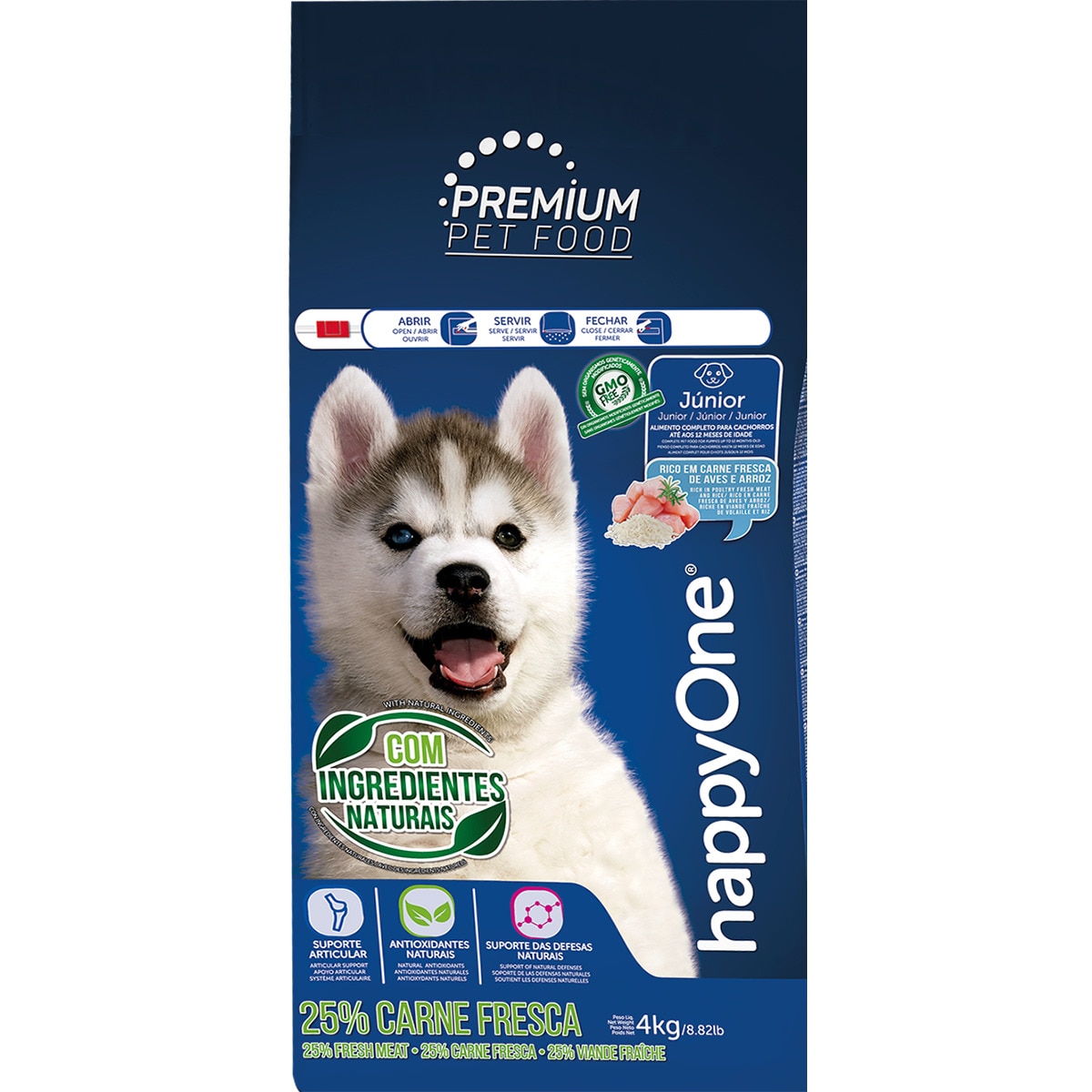 Alimento Seco para Cão Júnior sabor Carne embalagem 4 kg
