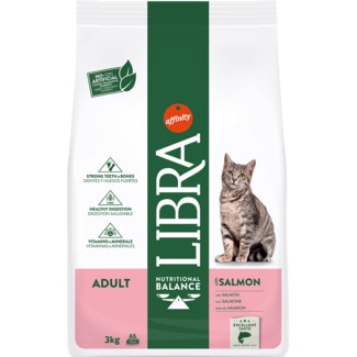 Alimento Seco para Gato Adulto sabor Salmão embalagem 3 kg - Libra