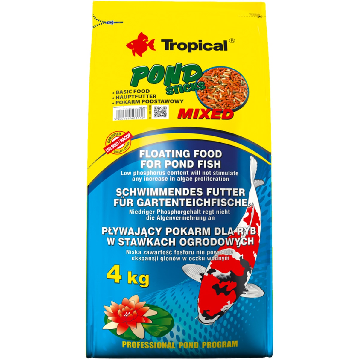 Alimento para Peixe Pond Stik Mixed embalagem 1 L