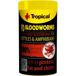 Alimento para Repteis FD Bloodworms embalagem 100 ml - Tropical