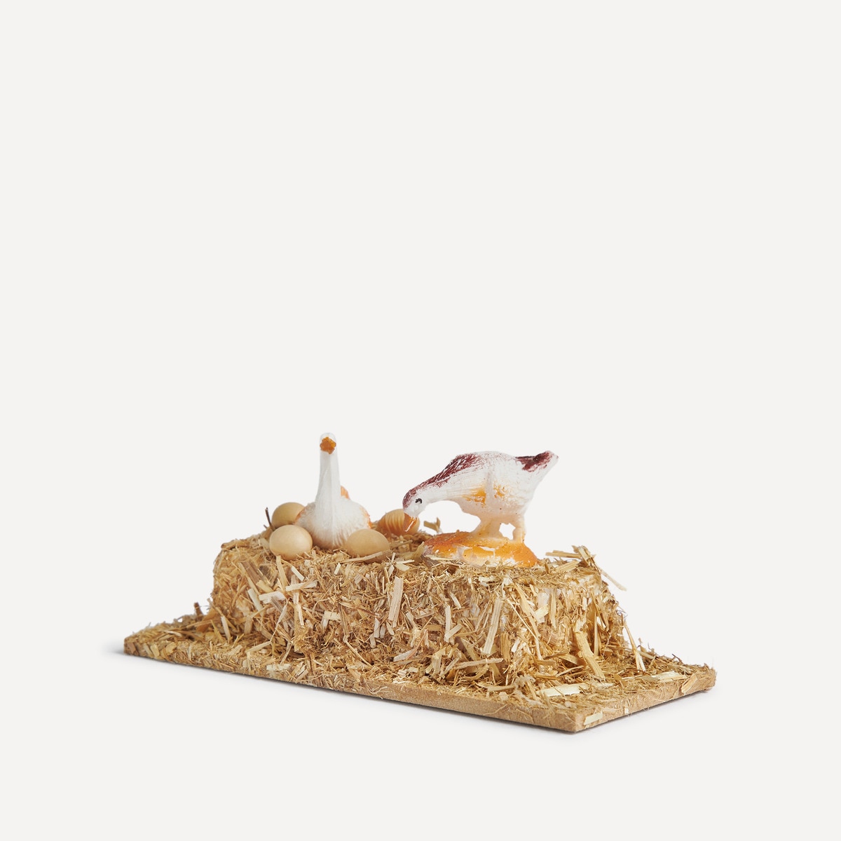 Par de Patos com Fardo de Palha para o Presépio Natural-2