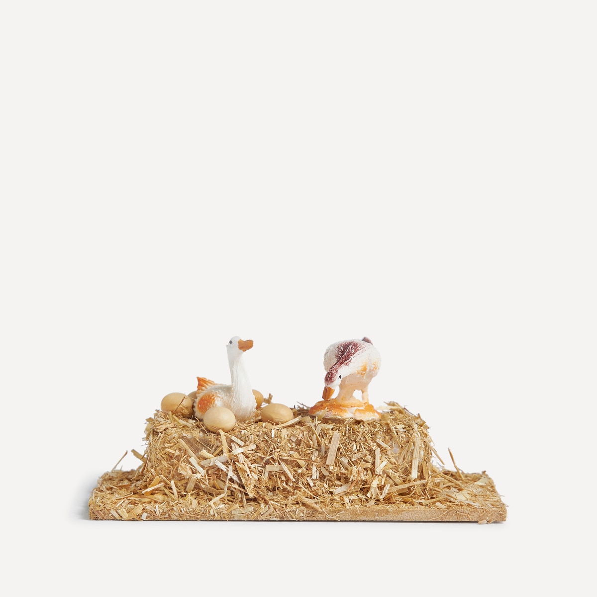 Par de Patos com Fardo de Palha para o Presépio Natural-1