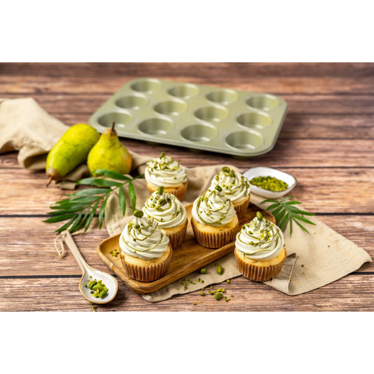 Molde para 12 magdalenas Green Vision Zenker Verde-4