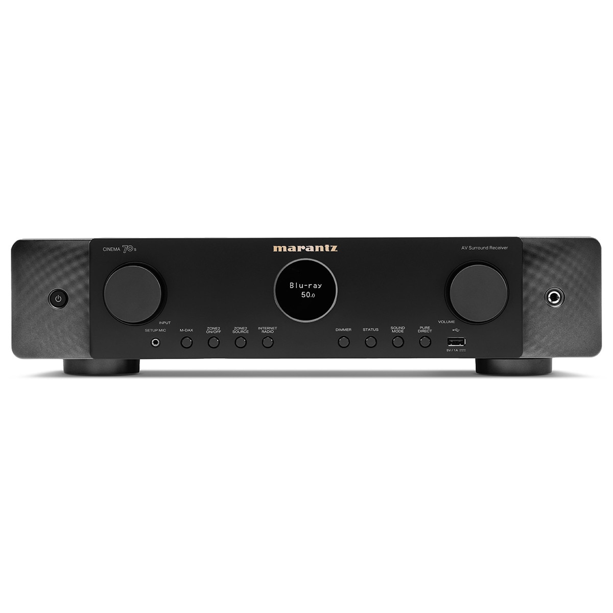 Receptor AV ultradelgado Marantz CINEMA 70s, 7.2, 50W por canal, negro Negro-1