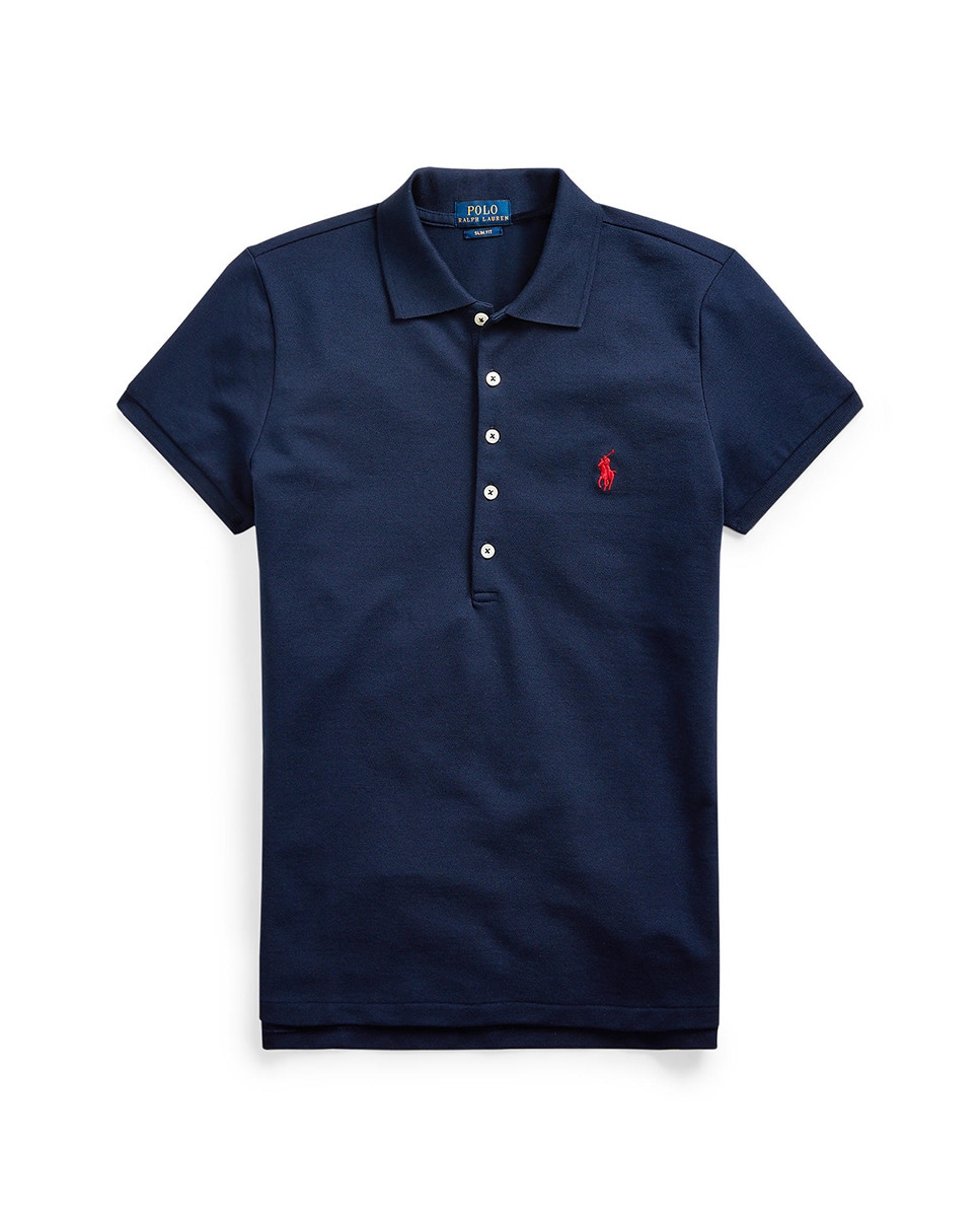 Polo Liso Slim Fit Azul-marinho-4