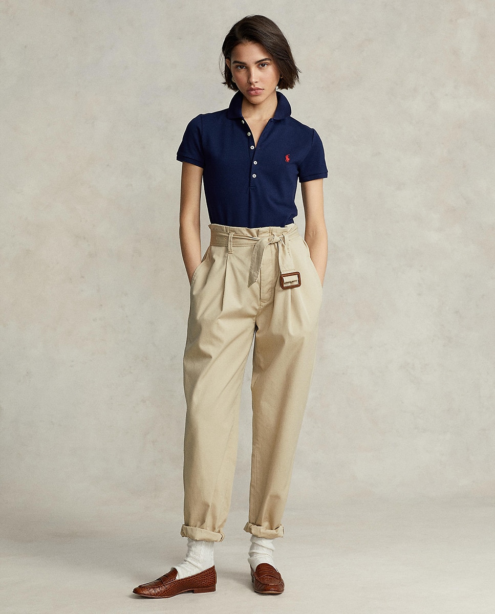 Polo Liso Slim Fit Azul-marinho-5