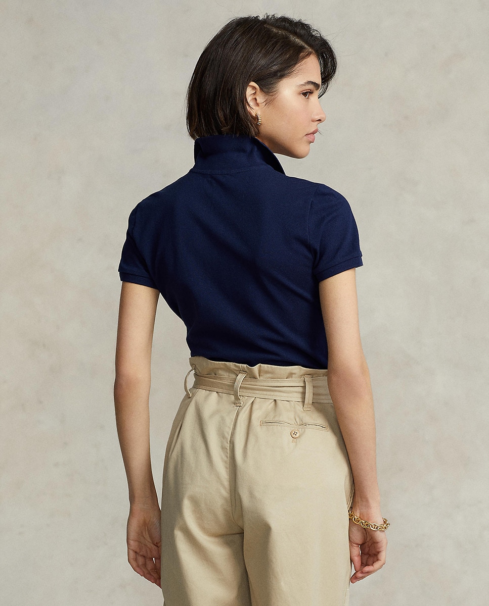 Polo Liso Slim Fit Azul-marinho-2
