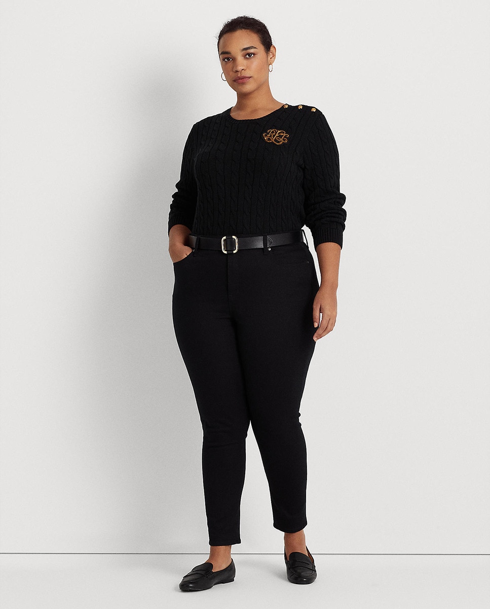 Jean coupe cigarette taille haute