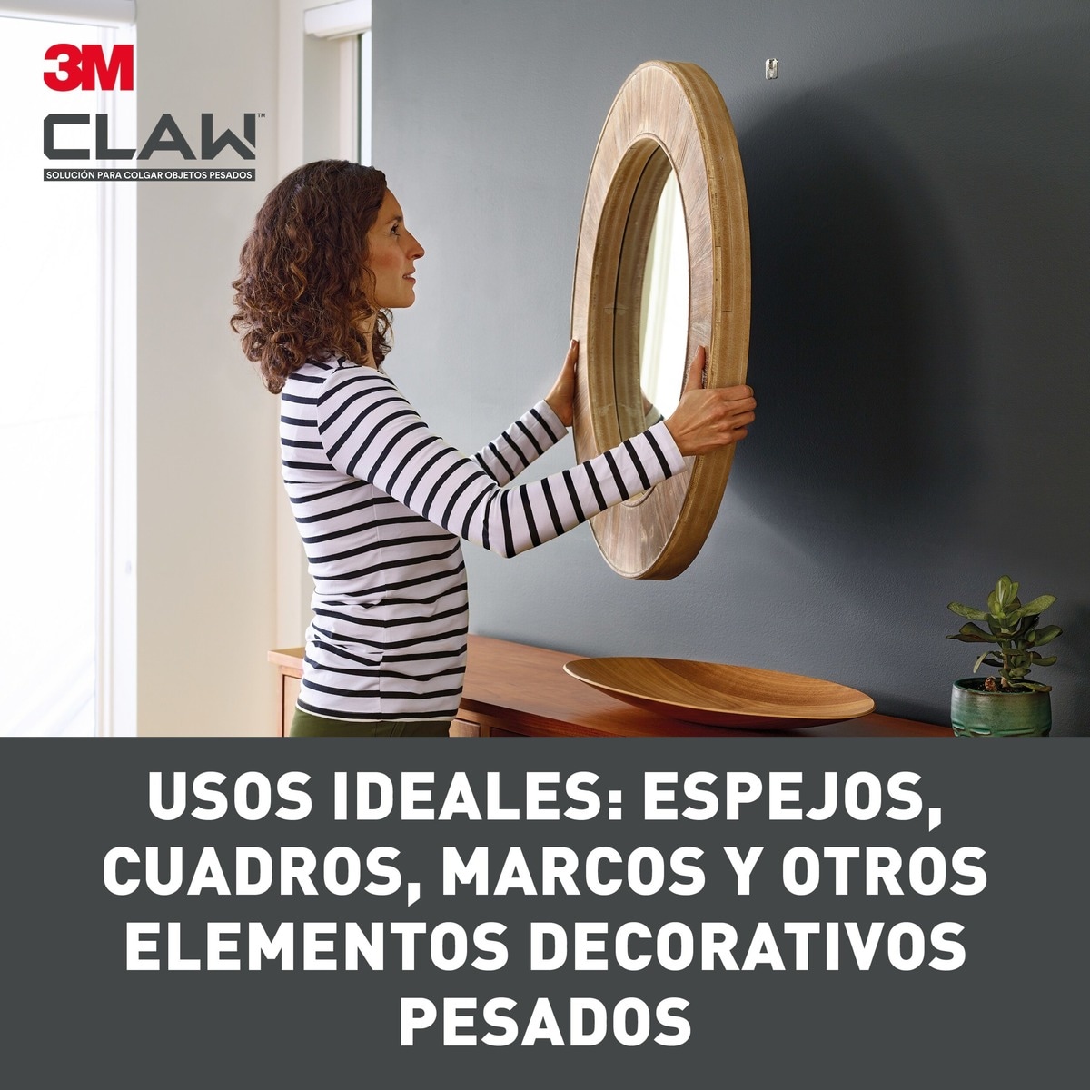 Gancho Fijacuadros Paredes Yeso Claw 7 kg - 2 Uds Gris-5