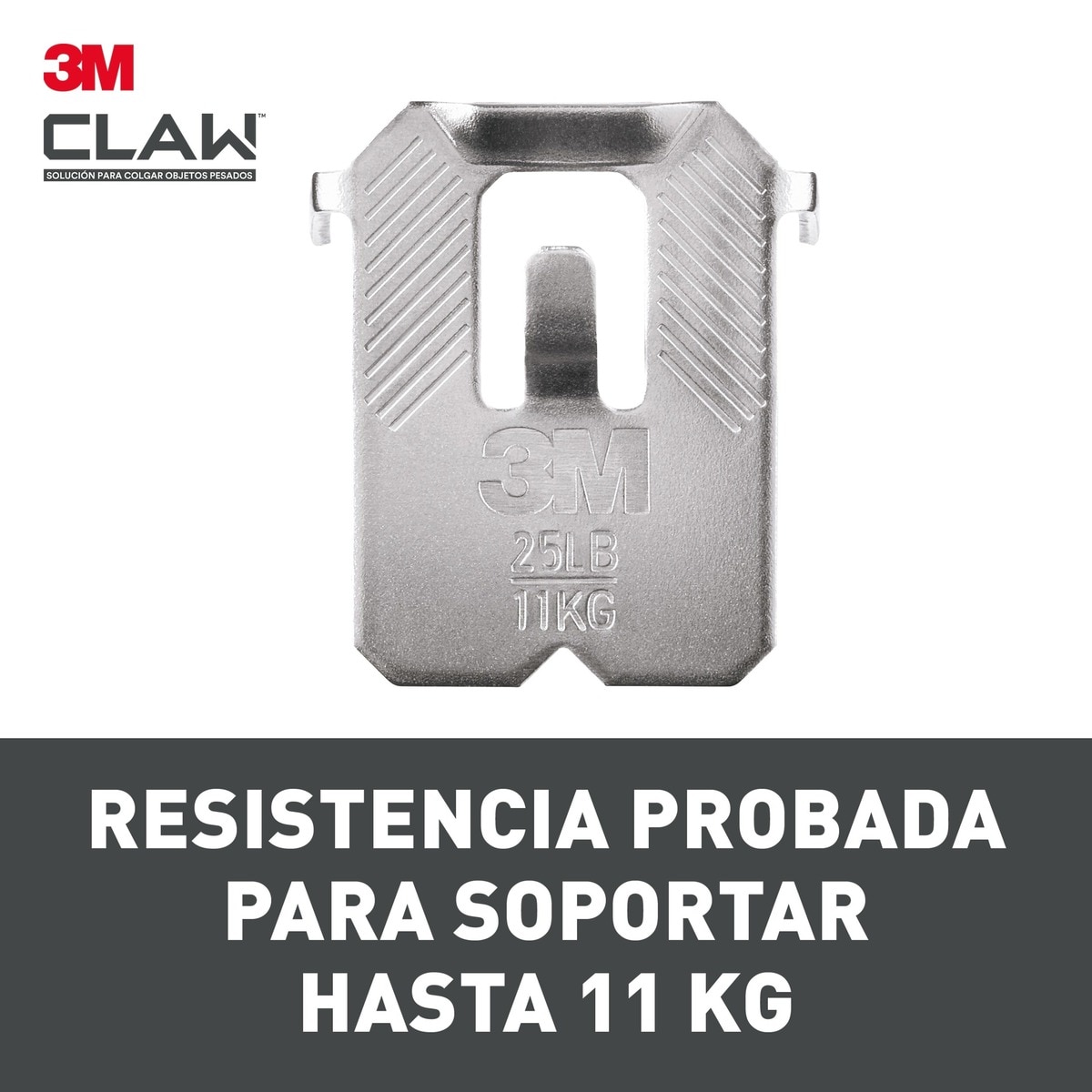 Gancho Fijacuadros Paredes Yeso Claw 11 kg - 2 Uds Gris-4