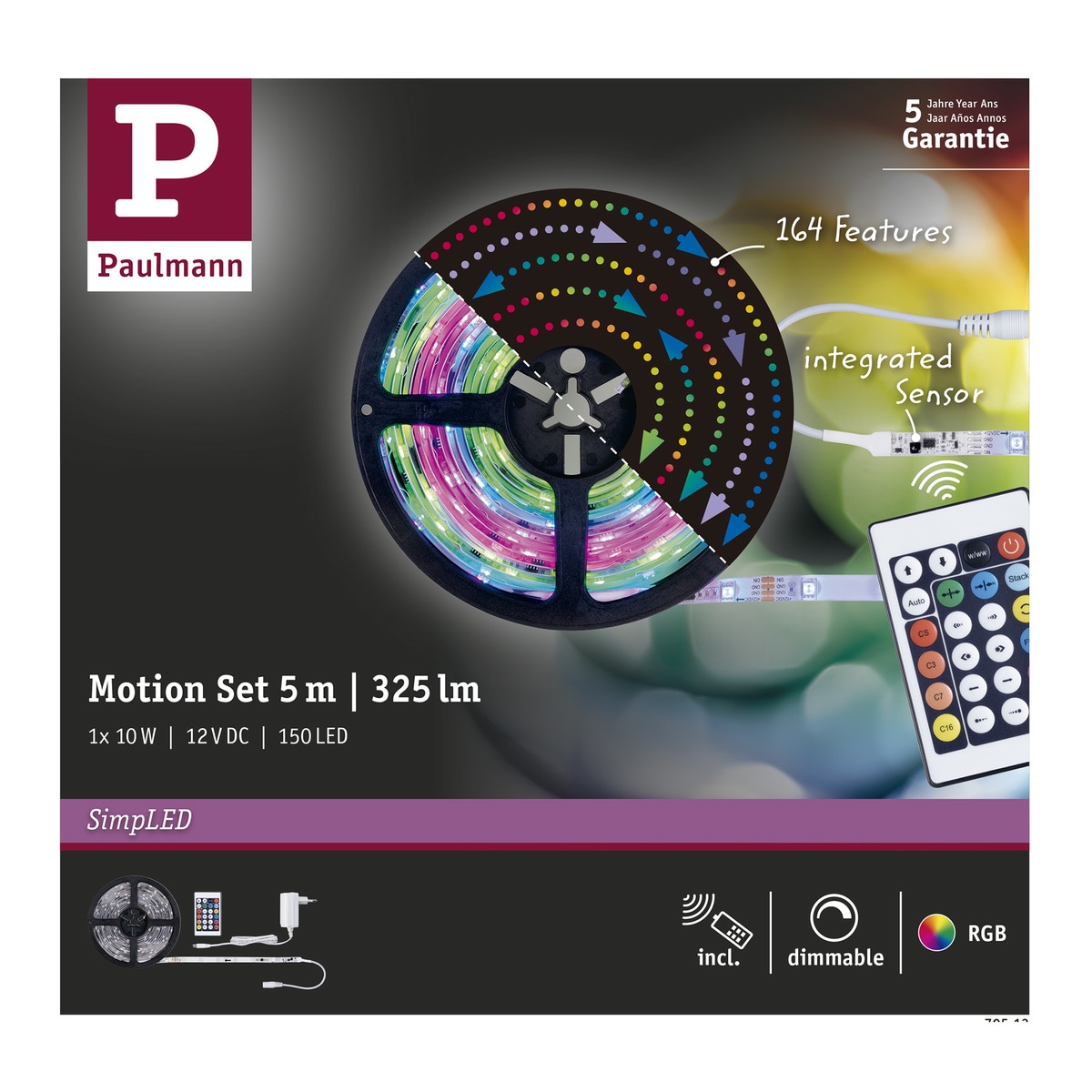 Tira LED motion 5 m RGB 10 W 6
