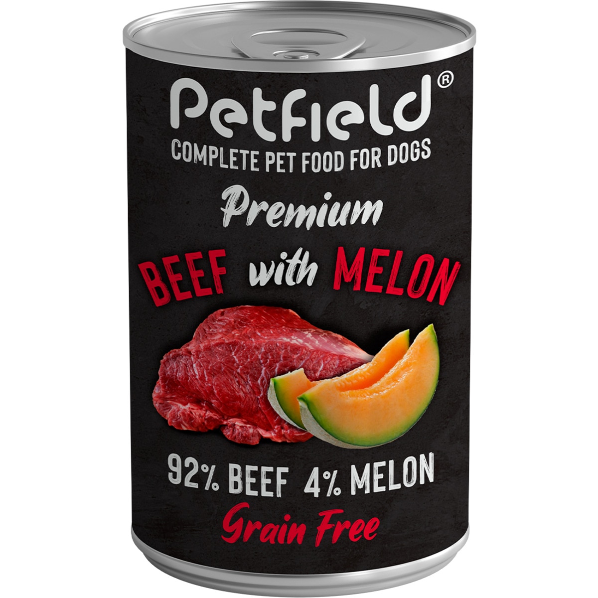 Alimento Húmido para Cão sabor Bife e Melão lata 400 g