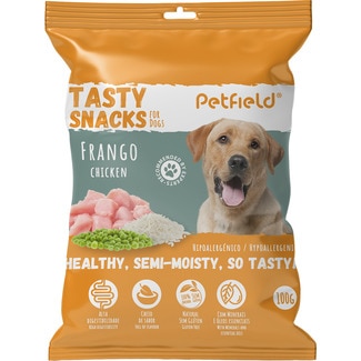 Snack Tasty sabor Frango embalagem 100 g - Petfield