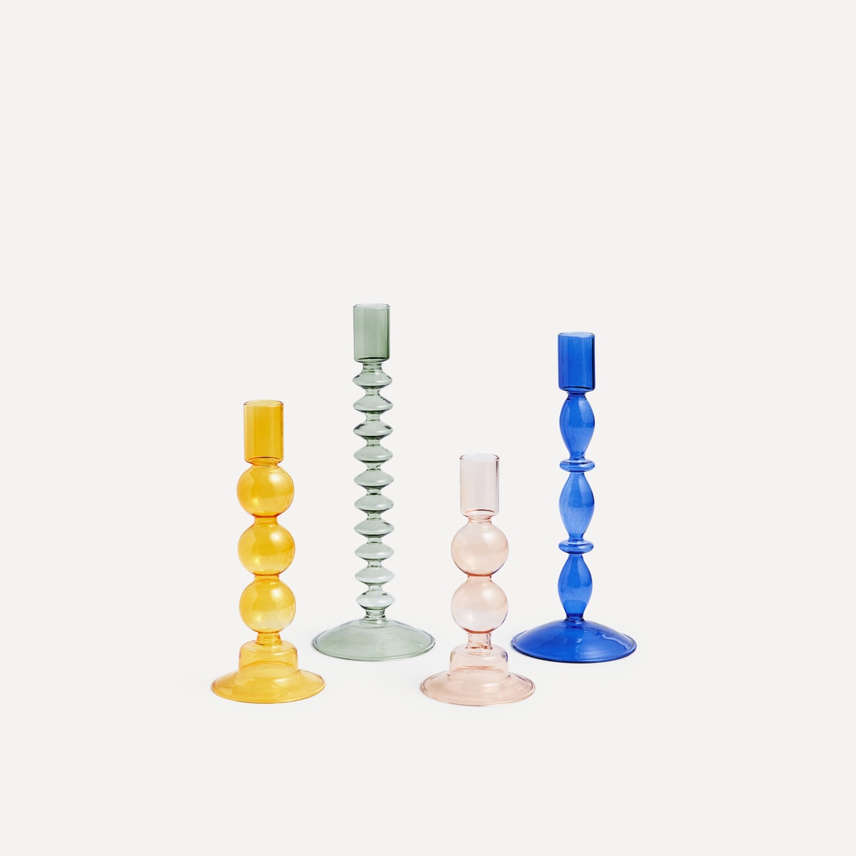 Candelabro de Borossilicato - Azul Azul-5