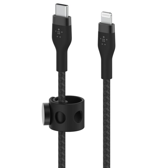 Imagen 0 de Cable antienredos Belkin Boost Charge Pro Flex de USB-C a Lightning negro