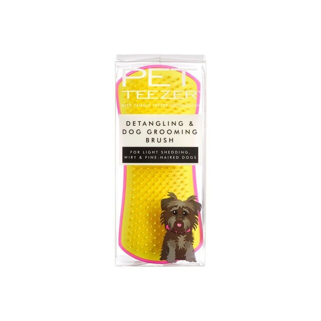 Imagem 0 de Escova para animais Pet Teezer DeTangling Pink / Yellow - 1 un.