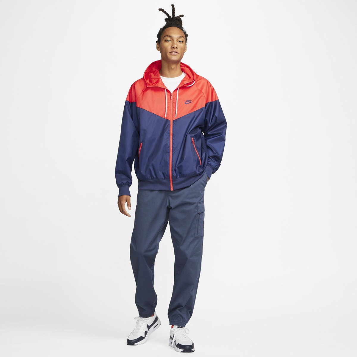 Casaco de Homem Sportswear Heritage Essentials Windrunner Azul-4