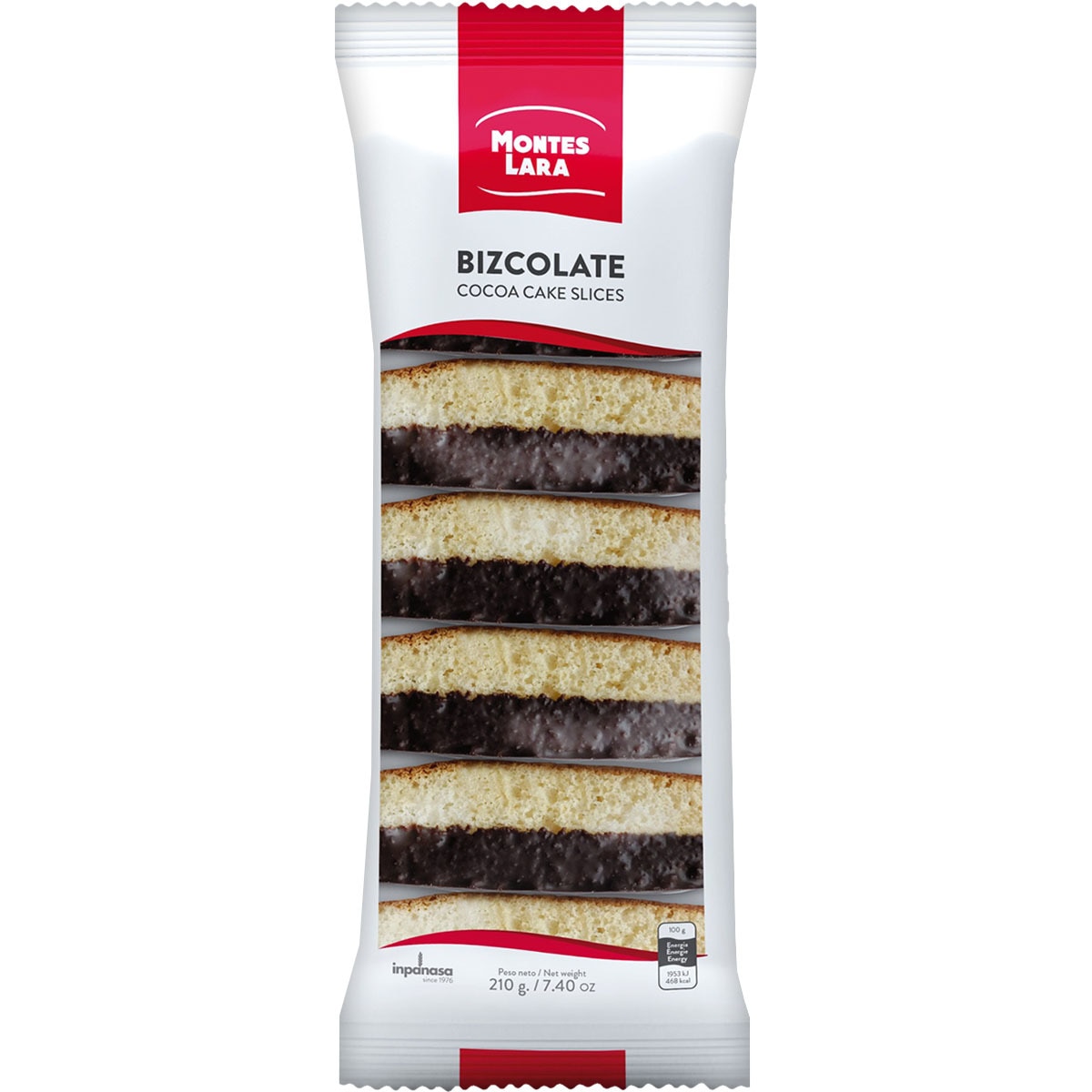 bizcochos con cobertura de cacao paquete 210 g