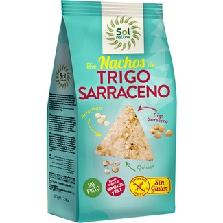 nachos de trigo sarraceno ecológicos y sin gluten bolsa 80 g - Sol Natural
