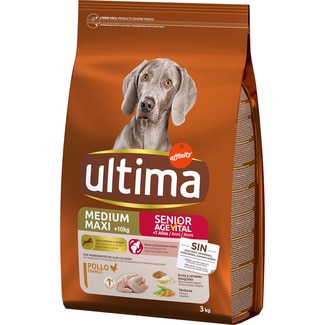 Medium Maxi Senior Agevital pienso para perros senior medianos y grandes con pollo bolsa 3 kg - Ultima
