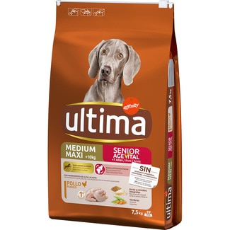 Medium Maxi Senior Agevital pienso para perros senior medianos y grandes con pollo bolsa 7,5 kg - Ultima