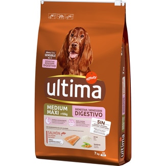 Medium Maxi Digestivo pienso para perros medianos y grandes con salmón bolsa 7 kg - Ultima