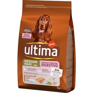 Medium Maxi Digestivo pienso para perros medianos y grandes con salmón bolsa 3 kg - Ultima