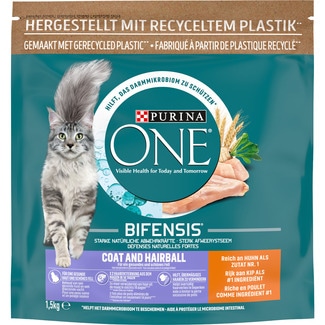Coat&Hairball pienso para gatos adultos con pollo y cereales integrales bolsa 1,5 kg - Purina One