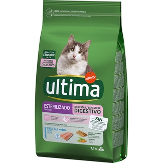 Esterilizado Bienestar Digestivo pienso para gatos adultos esterilizados con trucha bolsa 1,5 kg - Ultima