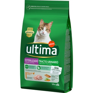Esterilizado Tracto Urinario pienso para gatos adultos esterilizados con pollo bolsa 1,5 kg - Ultima