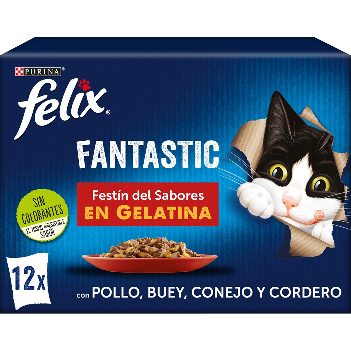 Fantastic selección de carnes en gelatina para gatos 12 sobres 85 g