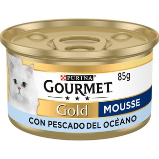Gold Mousse comida húmeda para gatos con pescado del océano lata 85 g - Gourmet