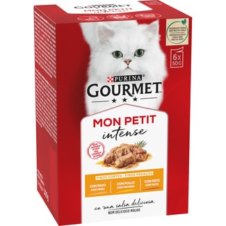 Mon Petit comida húmeda para gatos selección de aves 6 sobres 50 g - Gourmet