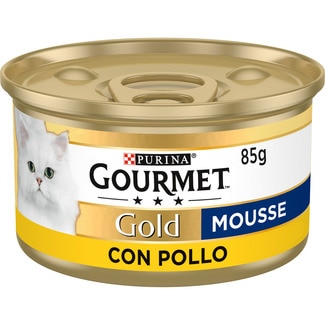 Gold Mousse comida húmeda para gatos con pollo lata 85 g - Gourmet